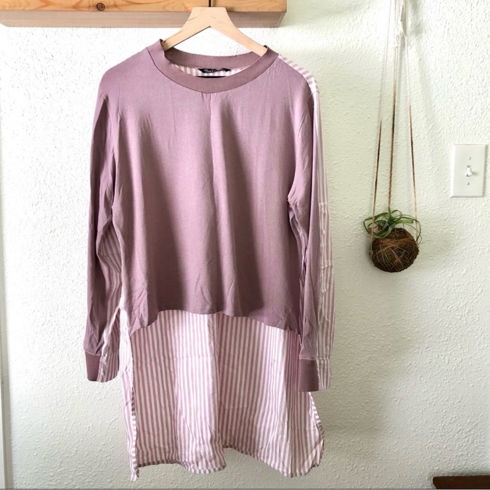 Ermanna high low colorblock top